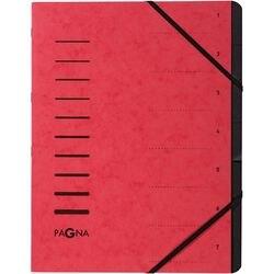 Pagna Sorteermap A4 Effen Karton 7-delig Rood 24,5 x 0,4 x 32 cm (B x D x H) (40058-01)