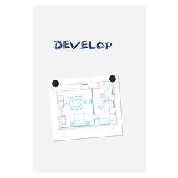 Legamaster wandmontage magnetisch whiteboard gelakt staal Board-Up 50 x 75 cm (B x H) (7-106350)