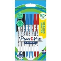 PAPERMATE Kilometrico Balpen Kleurenassortiment 0,7 mm Medium Balpen 8 Stuks (2187680)