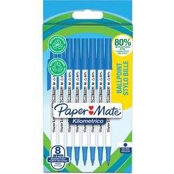 PAPERMATE Kilometrico Balpen Blauw 0,7 mm Medium Balpen 8 Stuks (2187679)