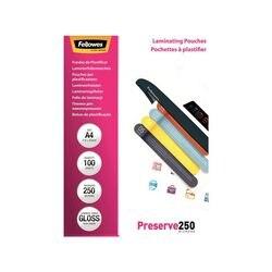 FELLOWES Lamineerhoezen A4 Glanzend 250 micron (2 x 250) Transparant Pak van 100 (54018)