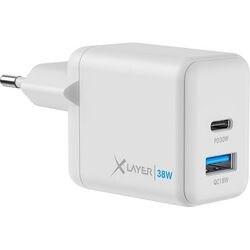 XLAYER Oplader 38W 1 x USB-C 30W 1 x USB-A 18W Wit (219850)