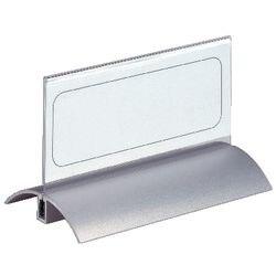 Durable Tafelnaambord 820119 Transparant Acryl, Aluminium Tweezijdig 15 x 6,1 cm 2 Stuks (820119)