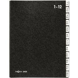Pagna Sorteermap Classic 24121-04 Gerecycled vezelplaat A4 Zwart (24121-04)