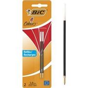 BIC 4 Colours Balpen navulling 0,4 mm 2 Stuks Rood
