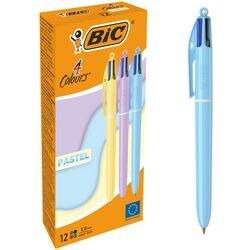 BIC 4 Colours 517320 Balpen Kleurenassortiment 1 mm Medium Balpen Navulbaar 12 Stuks (517320)