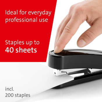 NOVUS NOVUS OFFICE Nietmachine B4 Halve strip 40 Vellen Zwart 24/6, 26/8 Kunststof,  metaal (020-1267)