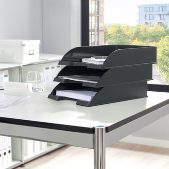 LEITZ Plus Brievenbakje 5227 A4 Zwart 25,5 x 35,7 x 7 cm (52270095)