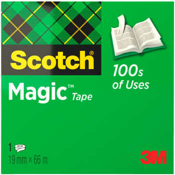 SCOTCH Plakband Magic 810 Transparant 19 mm (B) x 66 m (L) Grote kern Folie (M8101966)