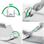LEITZ 180° Breed Classeur A4 82 mm Grijs 2 Ringen 1010 PP (Polypropeen) Glad Staand (10105085)