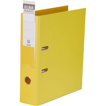 ELBA Rado Plast Breed Classeur A4 80 mm Geel 2 Ringen Rado Plast PVC (Polyvinylchloride) Staand (100022627)
