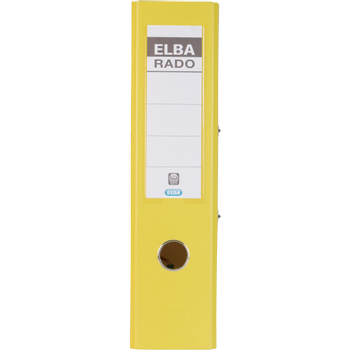 ELBA Rado Plast Breed Classeur A4 80 mm Geel 2 Ringen Rado Plast PVC (Polyvinylchloride) Staand (100022627)