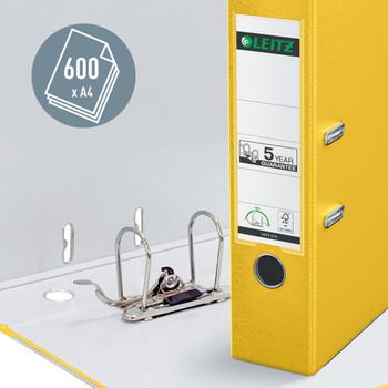 LEITZ 180° Breed Classeur A4 82 mm Geel 2 Ringen 1010 PP (Polypropeen) Glad Staand (10105015)