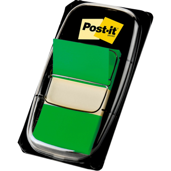 POST-IT Index Rechthoekig 2,54 x 4,32 cm Groen 50 Strips (680-3 GR)
