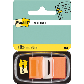 POST-IT Indexen Rechthoekig 2,54 x 4,32 cm Oranje 680-4 50 Strips (680-4 OR)