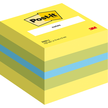 POST-IT Notes Kubus 51 x 51 mm Limoen Kleurenassortiment 400 Vellen (2051-L)
