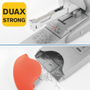 RAPID Duax Heavy Duty nietmachine 2169 Volledig strip 170 Vellen Oranje, zilver DUAX Staal (21698301)