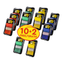 POST-IT Indexen Rechthoekig 2,54 x 4,32 cm Kleurenassortiment 680P10/+2 12 Stuks à 50 Strips (680-P10+2)