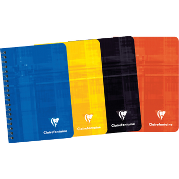 CLAIREFONTAINE A7+ Spiraalschrift Kleurenassortiment Gelamineerde kartonnen kaft Geruit A7 50 Vellen (68592C)