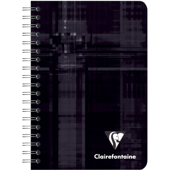 CLAIREFONTAINE A7+ Spiraalschrift Kleurenassortiment Gelamineerde kartonnen kaft Geruit A7 50 Vellen (68592C)