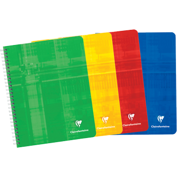 CLAIREFONTAINE A5+ Spiraalschrift Kleurenassortiment Gelamineerde kartonnen kaft Gelinieerd 60 Vellen (883C)