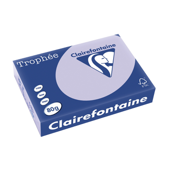 CLAIREFONTAINE Trophée A4 Gekleurd papier Lichtpaars 80 g/m² Mat 500 Vellen (1872)
