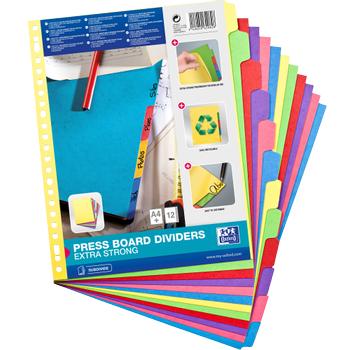 OXFORD Nature Future Blanco tabbladen A4 Kleurenassortiment 12 tabs Karton 22 Gaten 100204982 (100204982)