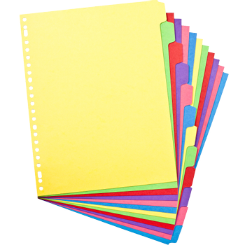 OXFORD Nature Future Blanco tabbladen A4 Kleurenassortiment 12 tabs Karton 22 Gaten 100204982 (100204982)