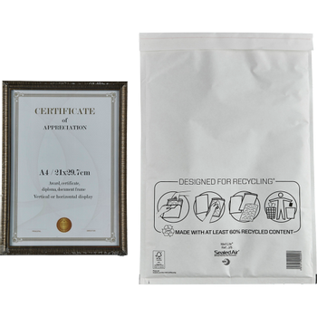 MAIL LITE Zak-enveloppen J/6 Wit Zonder Venster 300 (B) x 440 (H) mm Kleefstrip 79 g/m² 50 Stuks (103030531)