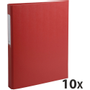 EXACOMPTA 25 mm Tabblad Karton, pp (polypropeen) A4 2 Ringen Rood (54385E)