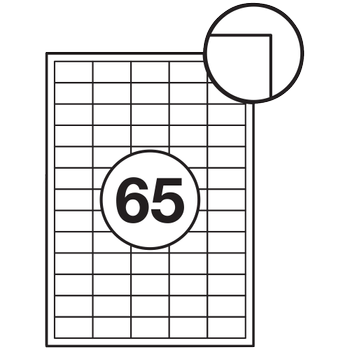 VIKING Multifunctionele etiketten verwijderbaar 38,1 x 21,2mm Wit 6500 Etiketten per pak (4530618)