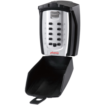 PHOENIX Sleutelkluis met Combinatie Slot & Weerbestendige Dekking KS0003C 0,18L 140 x 95 x 70 mm Zwart (KS0003C)