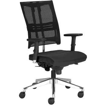 NOWY STYL Net Motion Bureaustoel Synchroonmechanisme 3D armleuning In hoogte verstelbare zitting Zwart 110 kg (NET-MO-OD11)