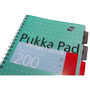 Pukka Pad Projectboek Metallic A4+ Gelinieerd Spiraalgebonden PP (Polypropeen) Harde rug Groen Geperforeerd 200 Pagina’s 3 Stuks (8521-MET)
