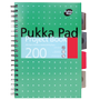 Pukka Pad Projectboek Metallic B5 Gelinieerd Spiraalgebonden PP (Polypropeen) Harde rug Groen Geperforeerd 200 Pagina’s 3 Stuks