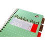 Pukka Pad Projectboek Metallic B5 Gelinieerd Spiraalgebonden PP (Polypropeen) Harde rug Groen Geperforeerd 200 Pagina’s 3 Stuks (8518-MET)