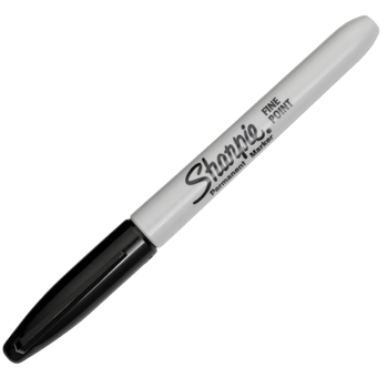 SHARPIE Fine Metal Barrel Permanentmarker Fijn Ronde punt - Zwart Waterbestendig 24 Stuks (2077128)