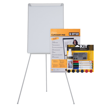BI-OFFICE Flipoverpresentatieset 70 (B) x 100 (H) cm Wit (SOR-038)