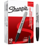 SHARPIE Fine Point Permanentmarker Fijn Ronde punt - 1,0 mm Zwart 12 Stuks