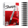 SHARPIE Fine Point Permanentmarker Fijn Ronde punt - 1,0 mm Zwart 12 Stuks (FG614300RED)