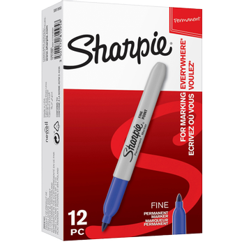 SHARPIE FINE POINT Permanentmarker Fijn Ronde punt - 1,5 mm Blauw 12 Stuks (S0810950)