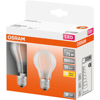 OSRAM Retrofit Classic A Gloeilamp Frosted E27 7,5 W Warm Wit (58075112094)