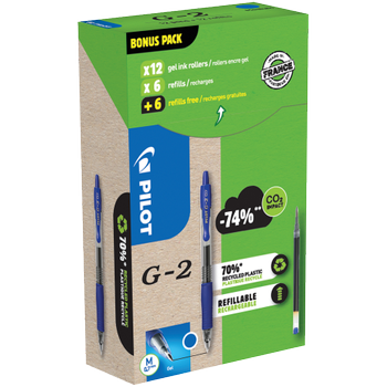 PILOT inklapbaar Gel Rollerball Blauw 0.32 mm Medium Kegelvormig Recycled 24 Stuks (2605003G12M)