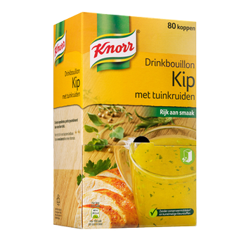 Knorr Drinkbouillon Kip met tuinkruiden 80 Stuks (24317401)