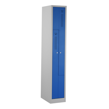 CEHA Staal Garderobekast 2 Deuren 1 kluis Cilinderslot 310 x 500 x 1.800 mm Blauw, wit (CHL18012C70355015)