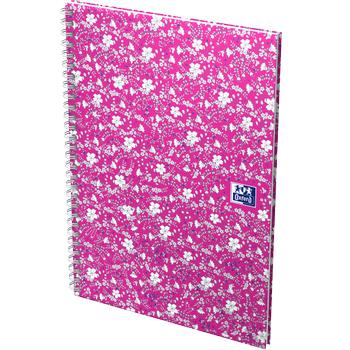 OXFORD Floral A5 Spiraalschrift Kleurenassortiment Hard cover Geruit 60 Vellen (400094953)