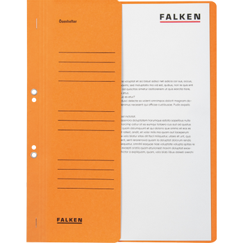 FALKEN Bijlagen-map A4 Oranje Karton Halve flap 24 x 32 cm (80000516001F)