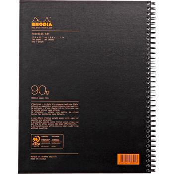 RHODIA Notitieboek Geruit Zwart Geperforeerd 160 Pagina's 80 Vellen (191301C)