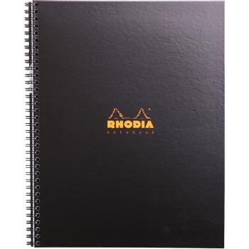 RHODIA Notitieboek Geruit Zwart Geperforeerd 160 Pagina's 80 Vellen (191310C)