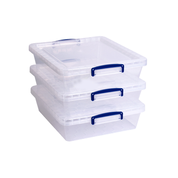 Really Useful Box Kunststof Archiefdoos 10,5 l Transparant 38,3 x 46 x 11,3 cm 3 Stuks (10.5CCB-PK3)